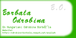 borbala odrobina business card